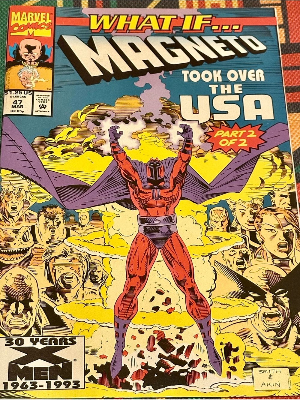 Marvel What If #47 Comic Book 1993 Magneto Took Over USA X-Men 30th Anniversary